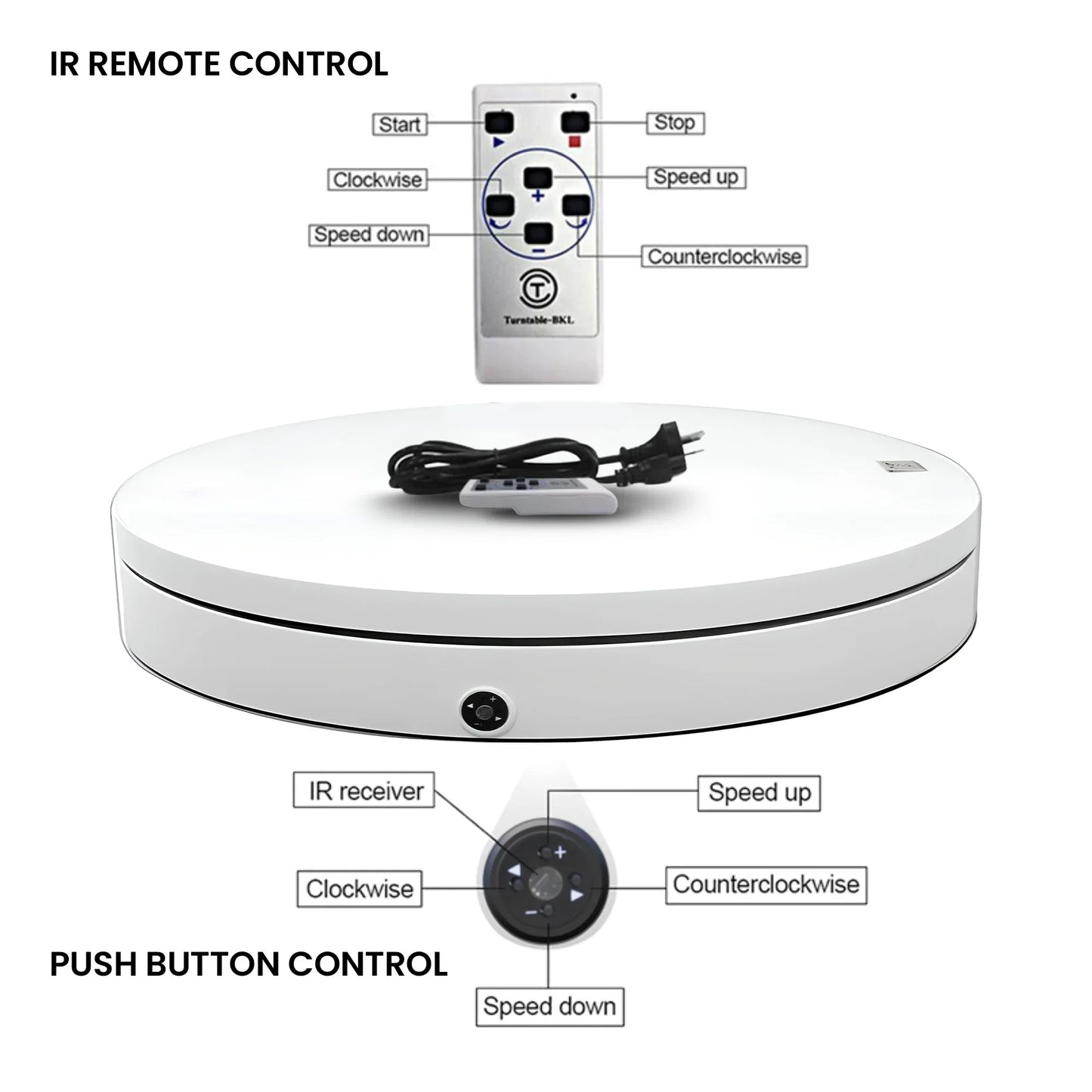 Christabelle 60cm 100kg Commercial-grade Electric Display Turntable Christmas - Mekamart Australia