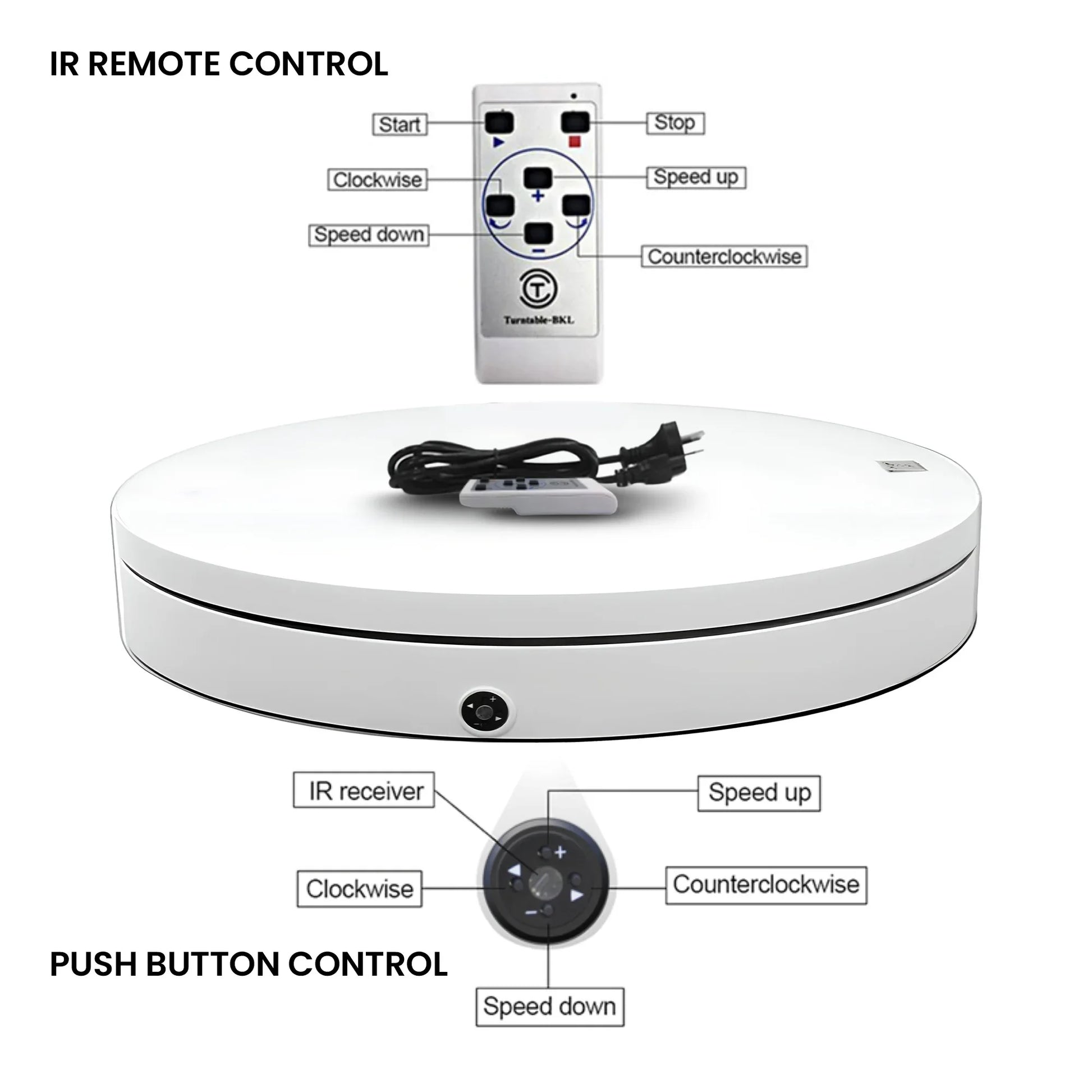 Christabelle 60cm 100kg Commercial-grade Electric Display Turntable Christmas - Mekamart Australia