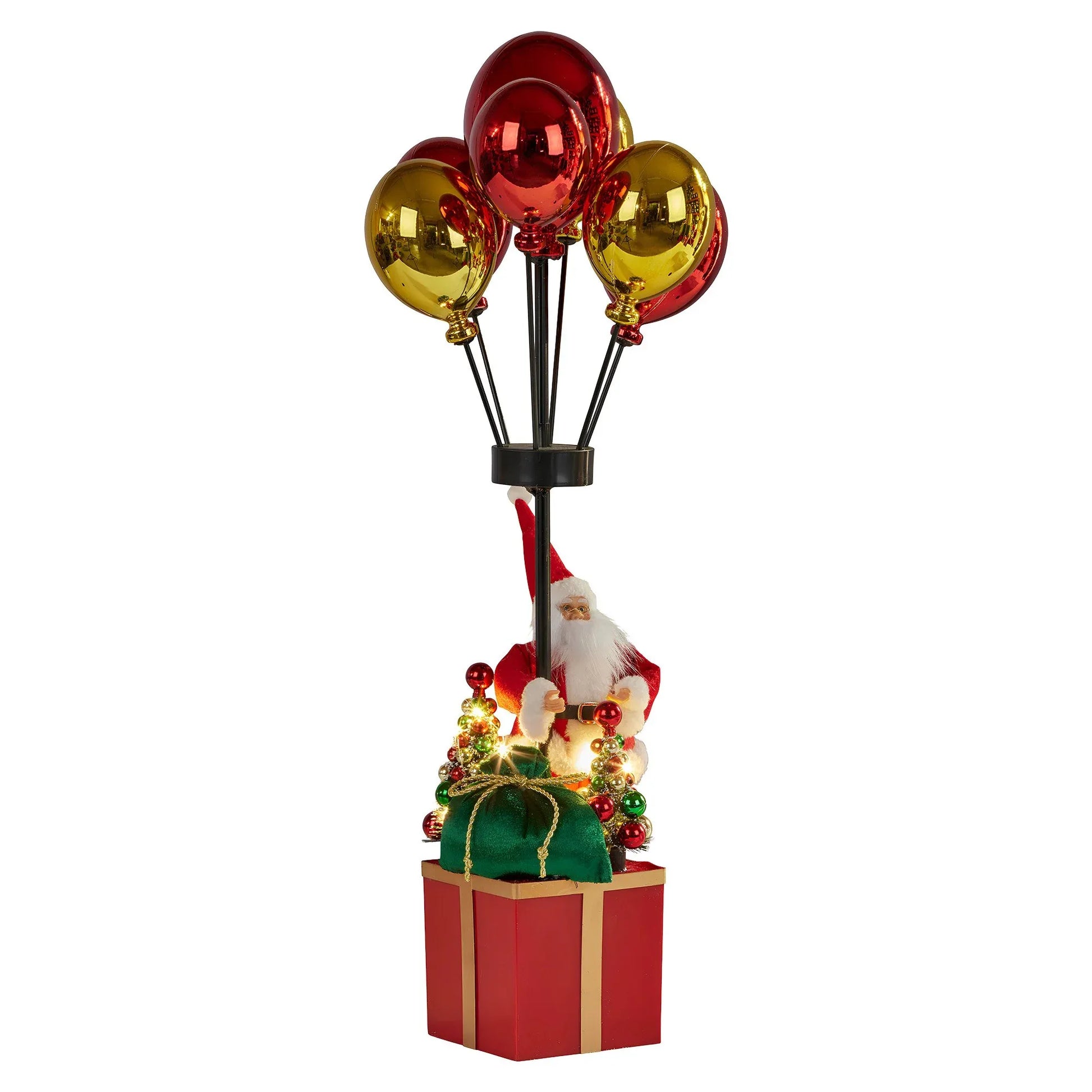 Christabelle 60cm LED Christmas Santa Claus with Balloons & Lights Ornament Decoration - Mekamart Australia