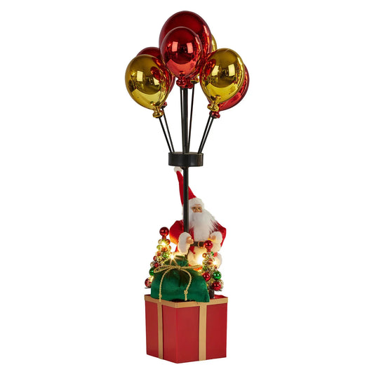 Christabelle 60cm LED Christmas Santa Claus with Balloons & Lights Ornament Decoration - Mekamart Australia