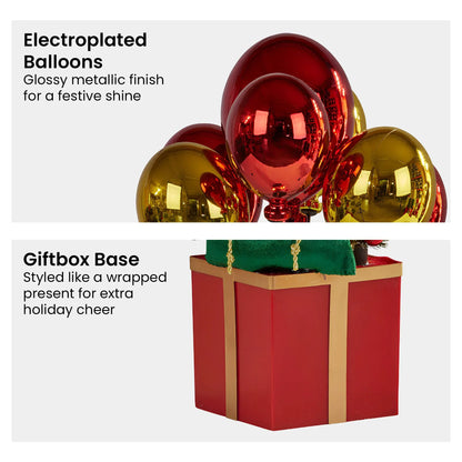 Christabelle 60cm LED Christmas Santa Claus with Balloons & Lights Ornament Decoration - Mekamart Australia