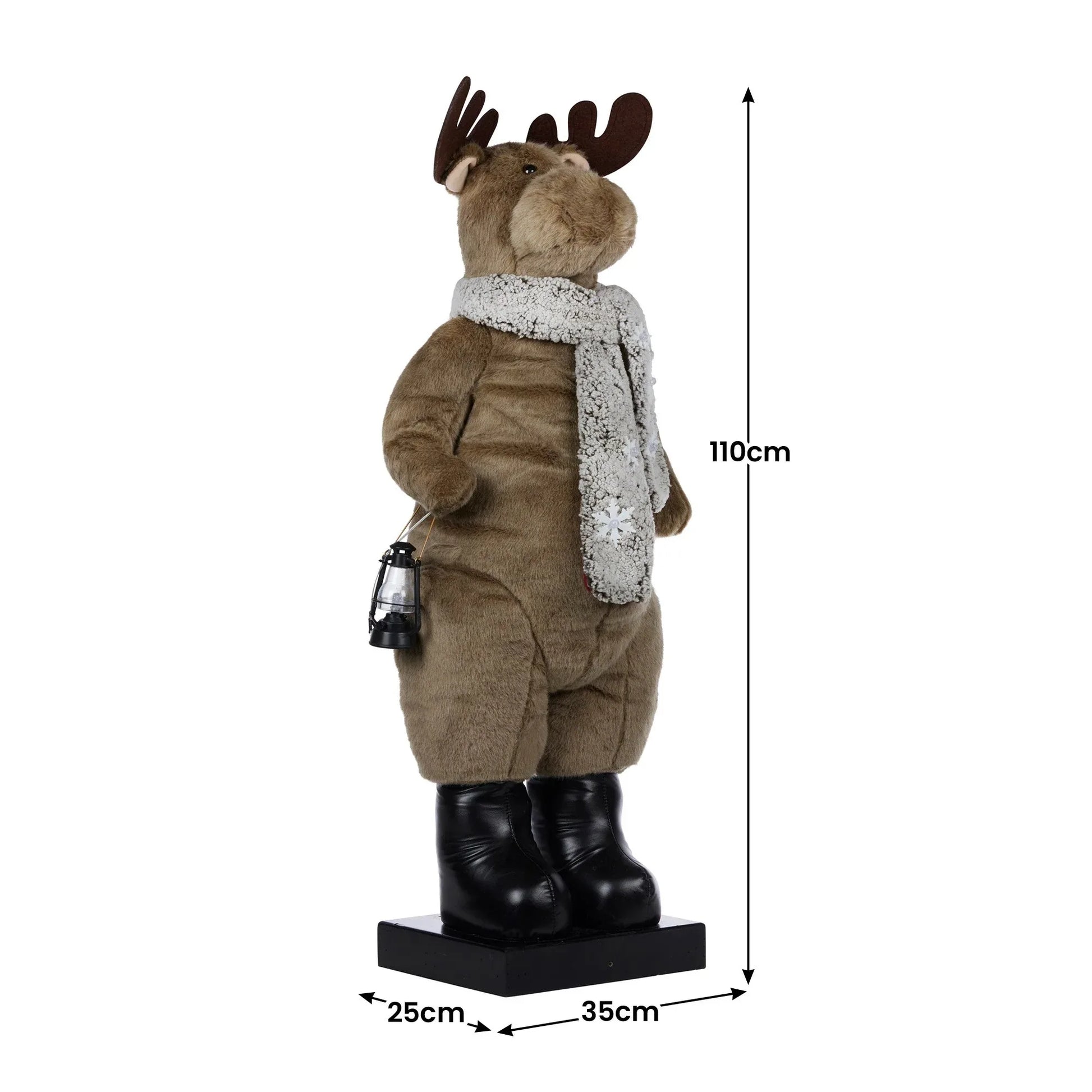 Christabelle 1.1m Musical LED Animated Christmas Moose Decoration Light-Up Lantern Ornament - Mekamart Australia