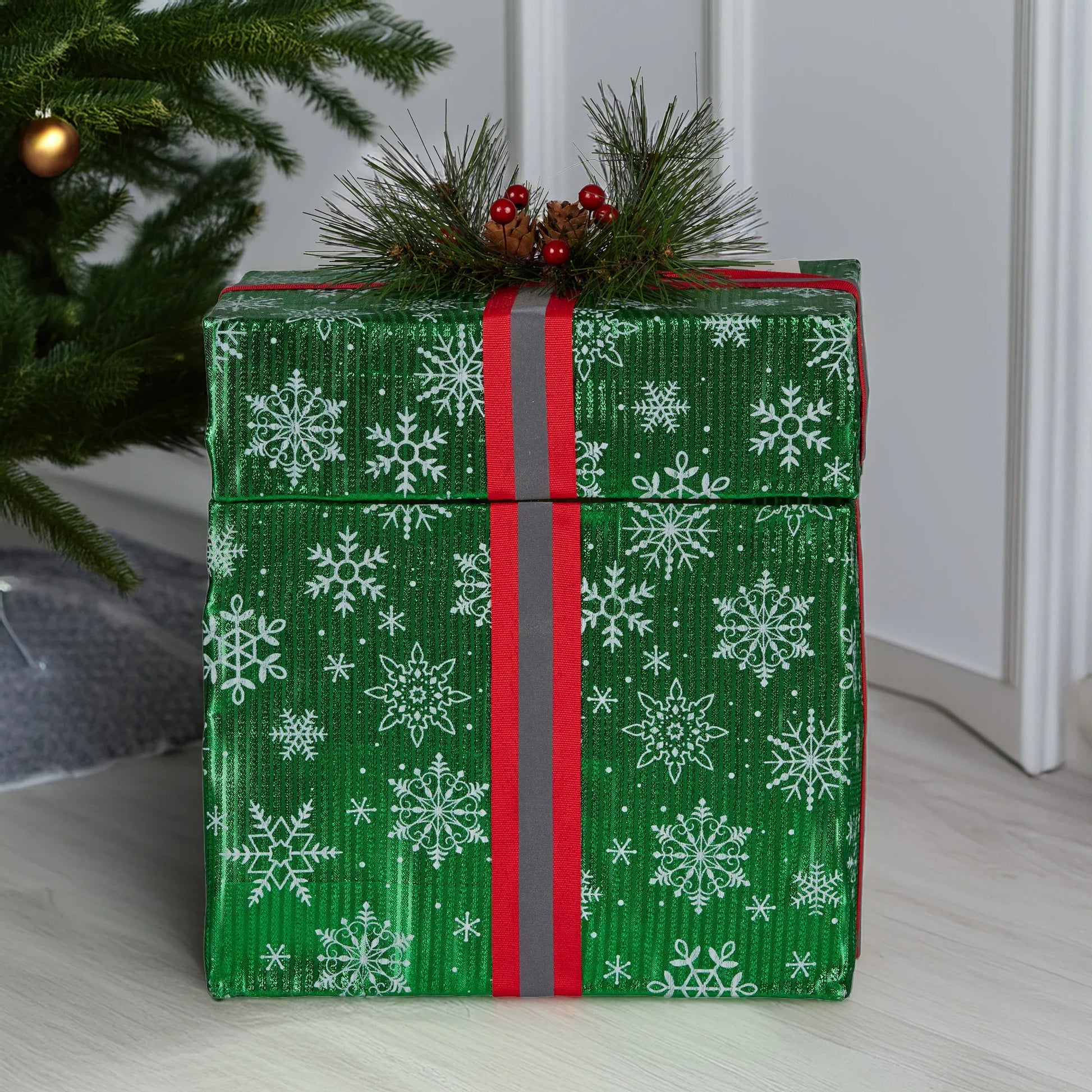 Christabelle Animated Elf Gift Box Led Lights Christmas Tree Decoration Ornament - Mekamart Australia
