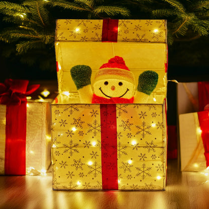Christabelle Animated Snowman Gift Box Led Christmas Tree Decoration Ornaments - Mekamart Australia