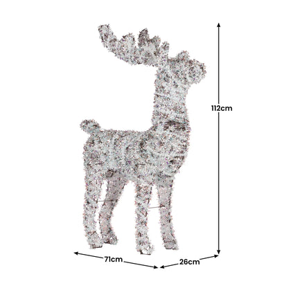 Christabelle 112cm Animated Reindeer Christmas LED Lights Indoor Outdoor Yard Statue Decoration - Mekamart Australia