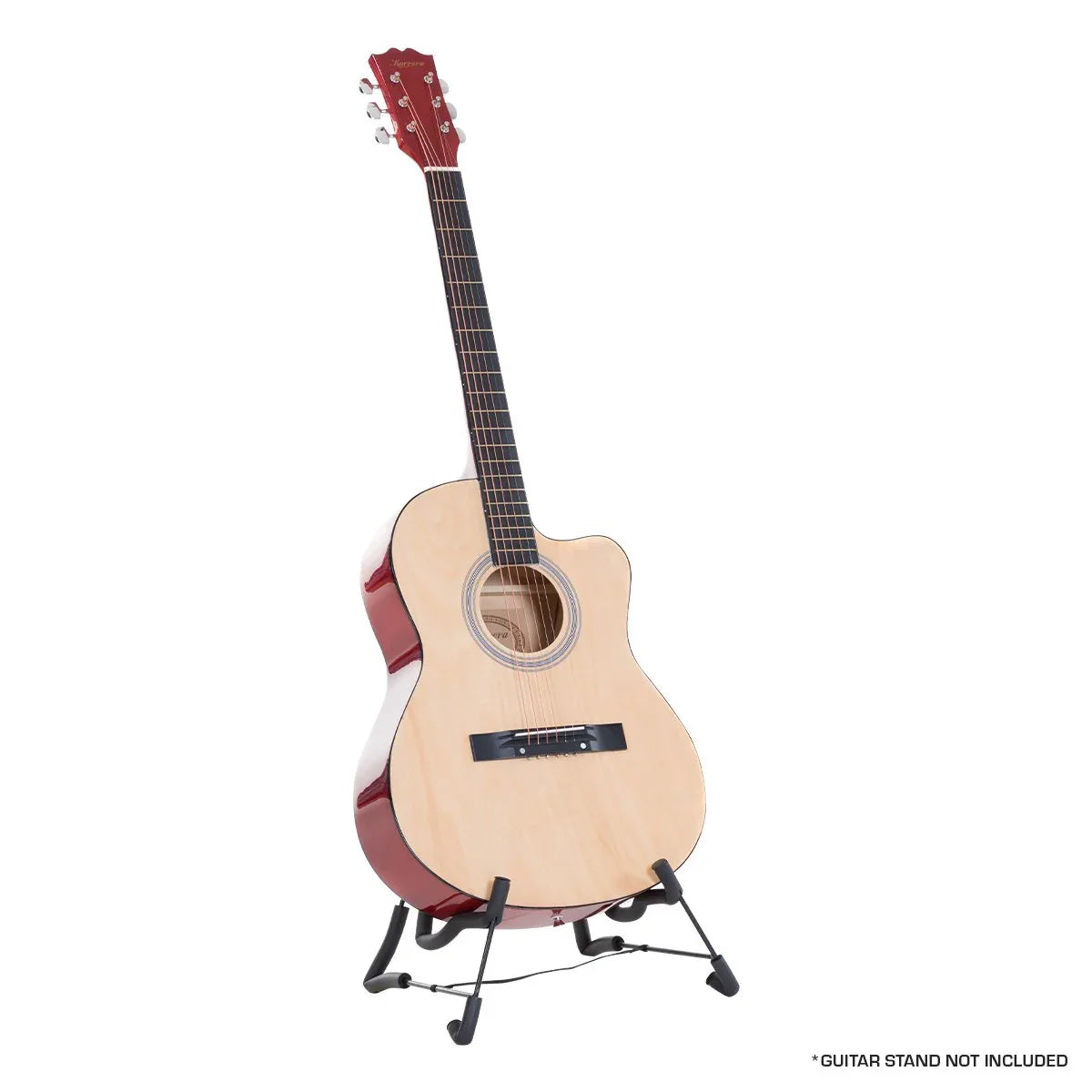 Karrera Acoustic Cutaway 40in Guitar - Natural - Mekamart Australia