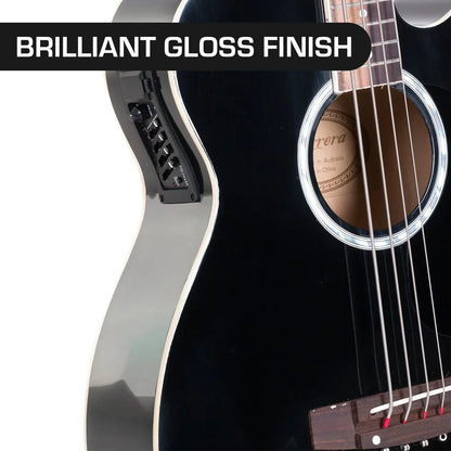 Karrera 43in Acoustic Bass Guitar - Black - Mekamart Australia