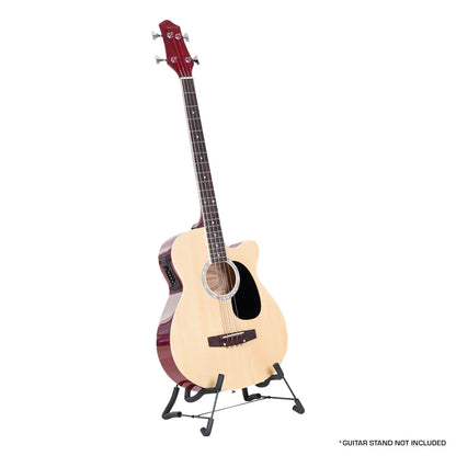 Karrera 43in Acoustic Bass Guitar with electric pickup - Natural - Mekamart Australia