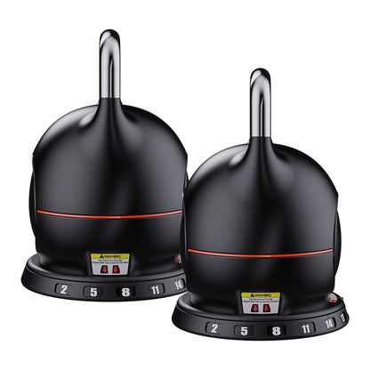 Powertrain 2x 20kg Adjustable Kettlebell One Hand Adjustment Weight Set