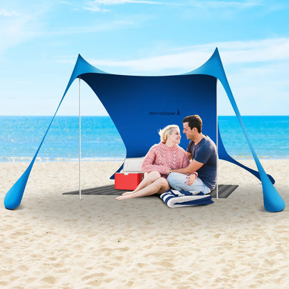 Wallaroo Beach Tent Canopy Sunshade 2m X 2m - Blue - Mekamart Australia