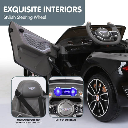 Kahuna Bentley Exp 12 Licensed Speed 6E Electric Kids Ride On Car Black - Mekamart Australia