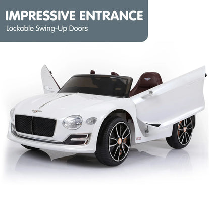 Kahuna Bentley Exp 12 Speed 6E Licensed Kids Ride On Electric Car Remote Control - White - Mekamart Australia