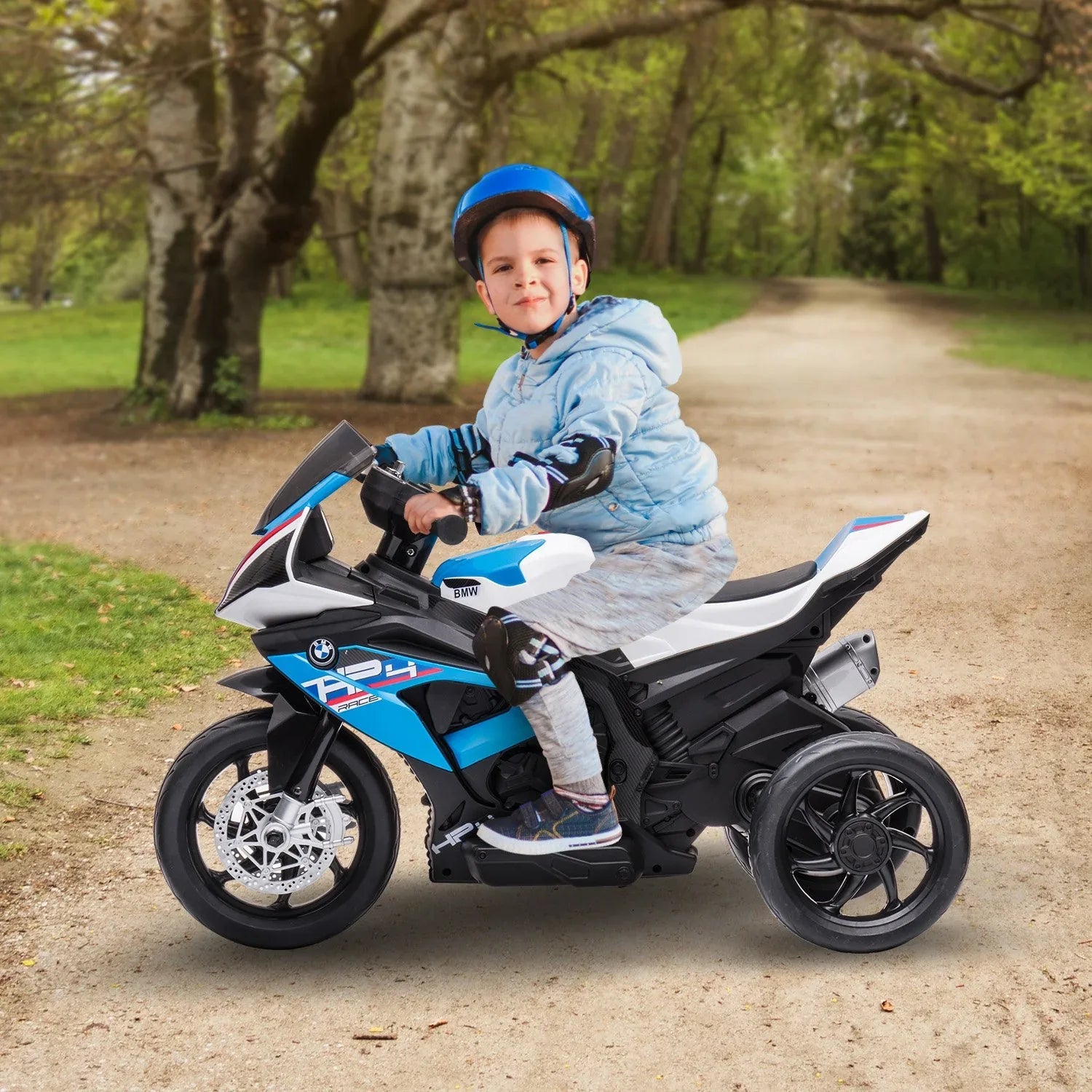 Kahuna Bmw Hp4 Race Kids Ride-on Motorbike In Blue - Mekamart Australia