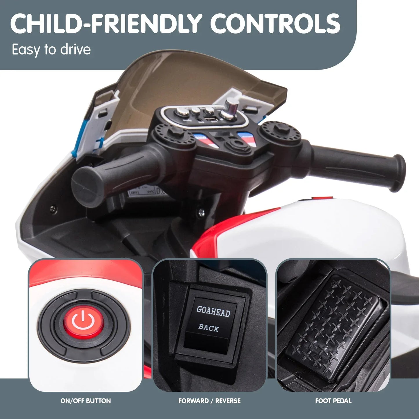 Kahuna Bmw Hp4 Race Kids Ride-on Motorbike In Red - Mekamart Australia