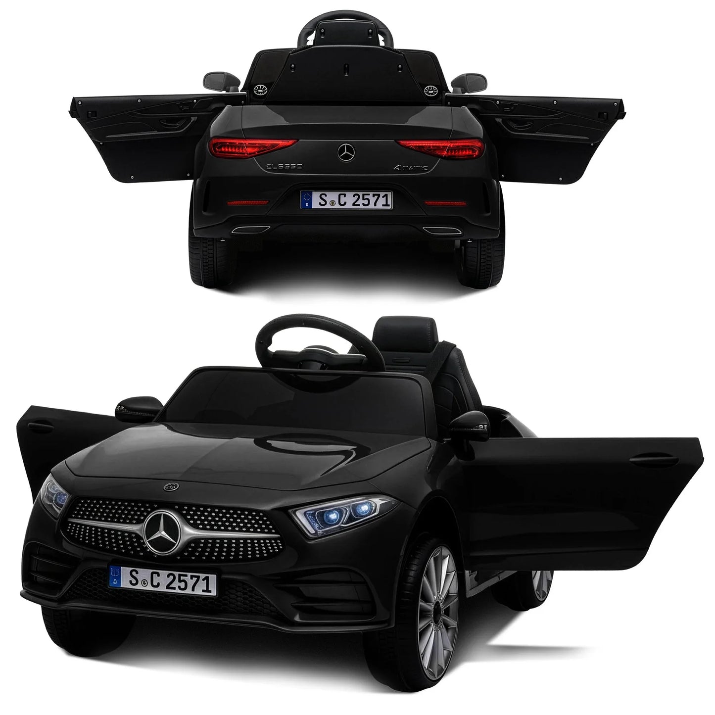 Kahuna Mercedes Benz CLS 350 Kids Electric Ride On Car with Remote Control - Black - Mekamart Australia