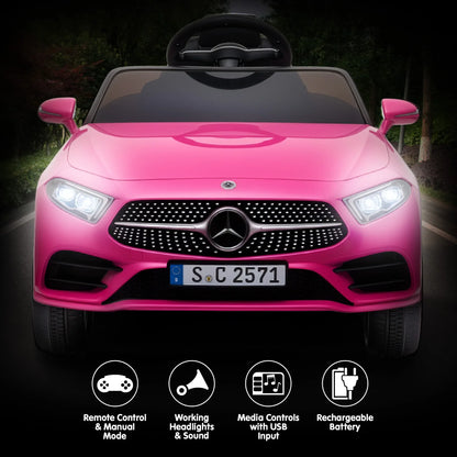 Kahuna Mercedes Benz CLS 350 Kids Electric Ride On Car with Remote Control - Pink - Mekamart Australia