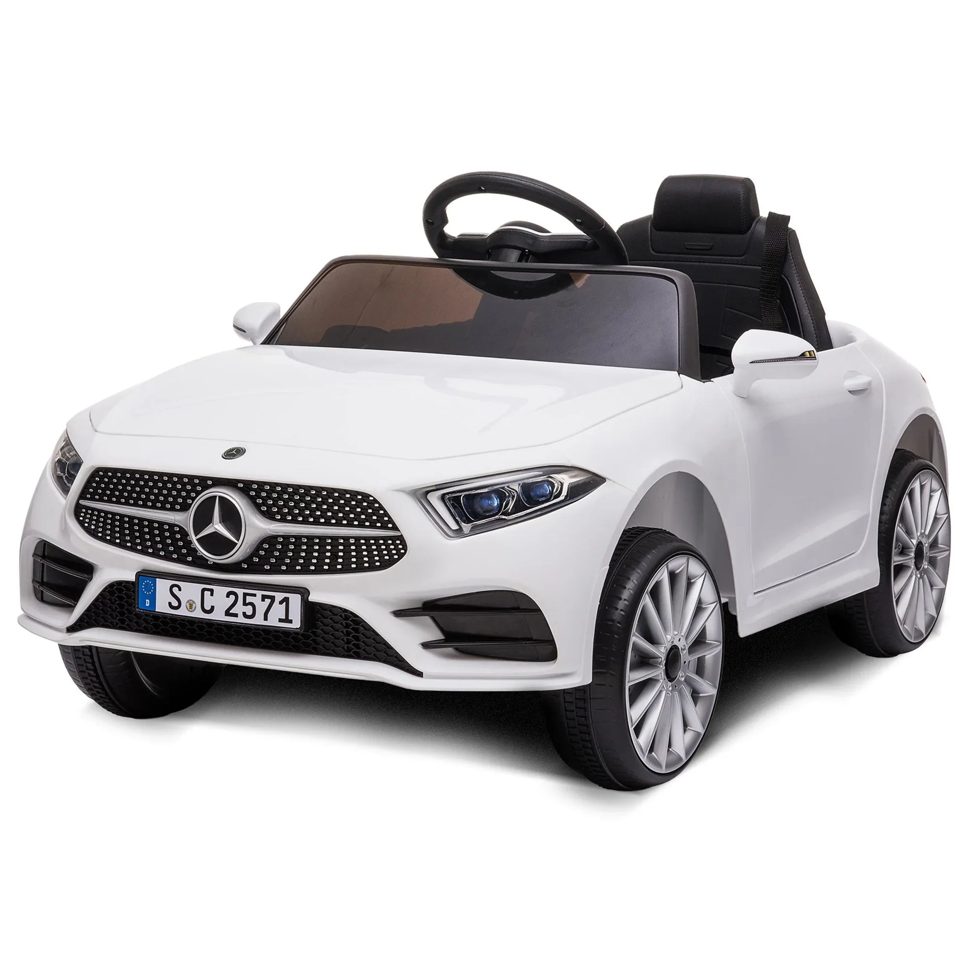 Kahuna Mercedes Benz CLS 350 Kids Electric Ride On Car with Remote Control - White - Mekamart Australia