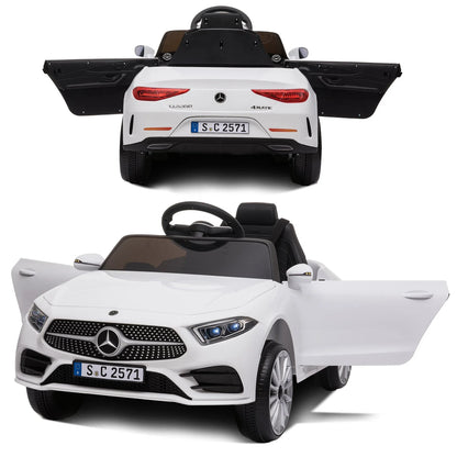 Kahuna Mercedes Benz CLS 350 Kids Electric Ride On Car with Remote Control - White - Mekamart Australia