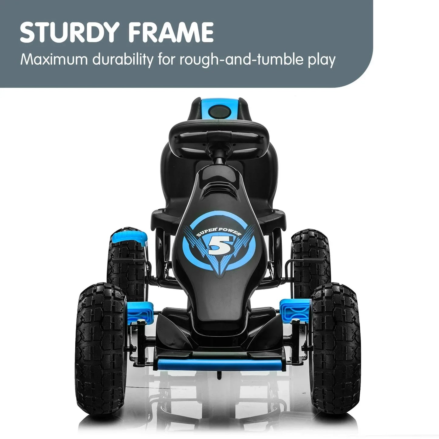 Kahuna G18 Kids Ride On Pedal Go Kart - Blue - Mekamart Australia