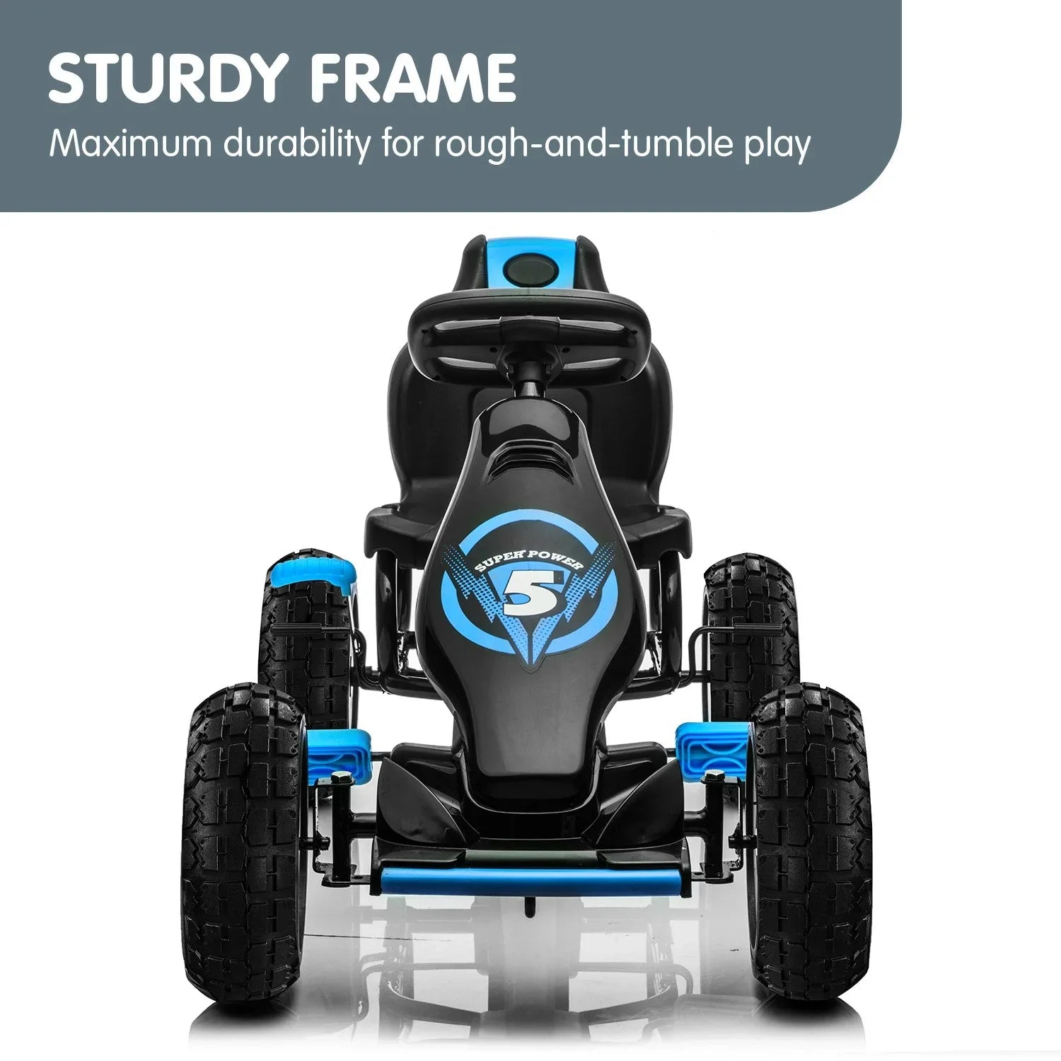 Kahuna G18 Kids Ride On Pedal Go Kart - Blue - Mekamart Australia