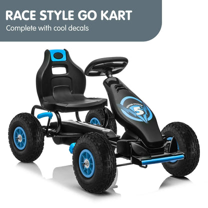 Kahuna G18 Kids Ride On Pedal Go Kart - Blue - Mekamart Australia
