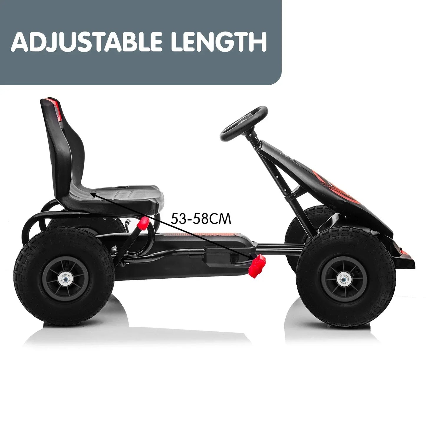 Kahuna G18 Kids Ride On Pedal Powered Go Kart Racing Style - Red - Mekamart Australia
