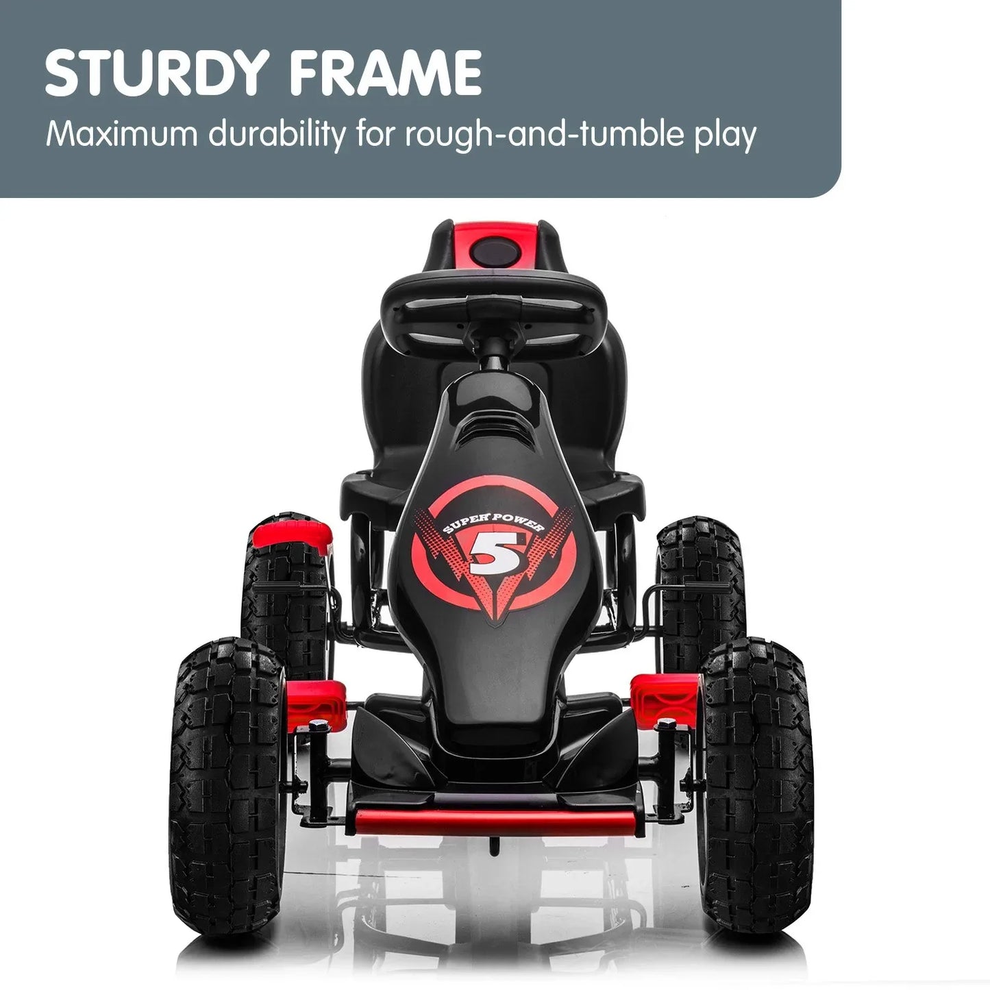 Kahuna G18 Kids Ride On Pedal Powered Go Kart Racing Style - Red - Mekamart Australia