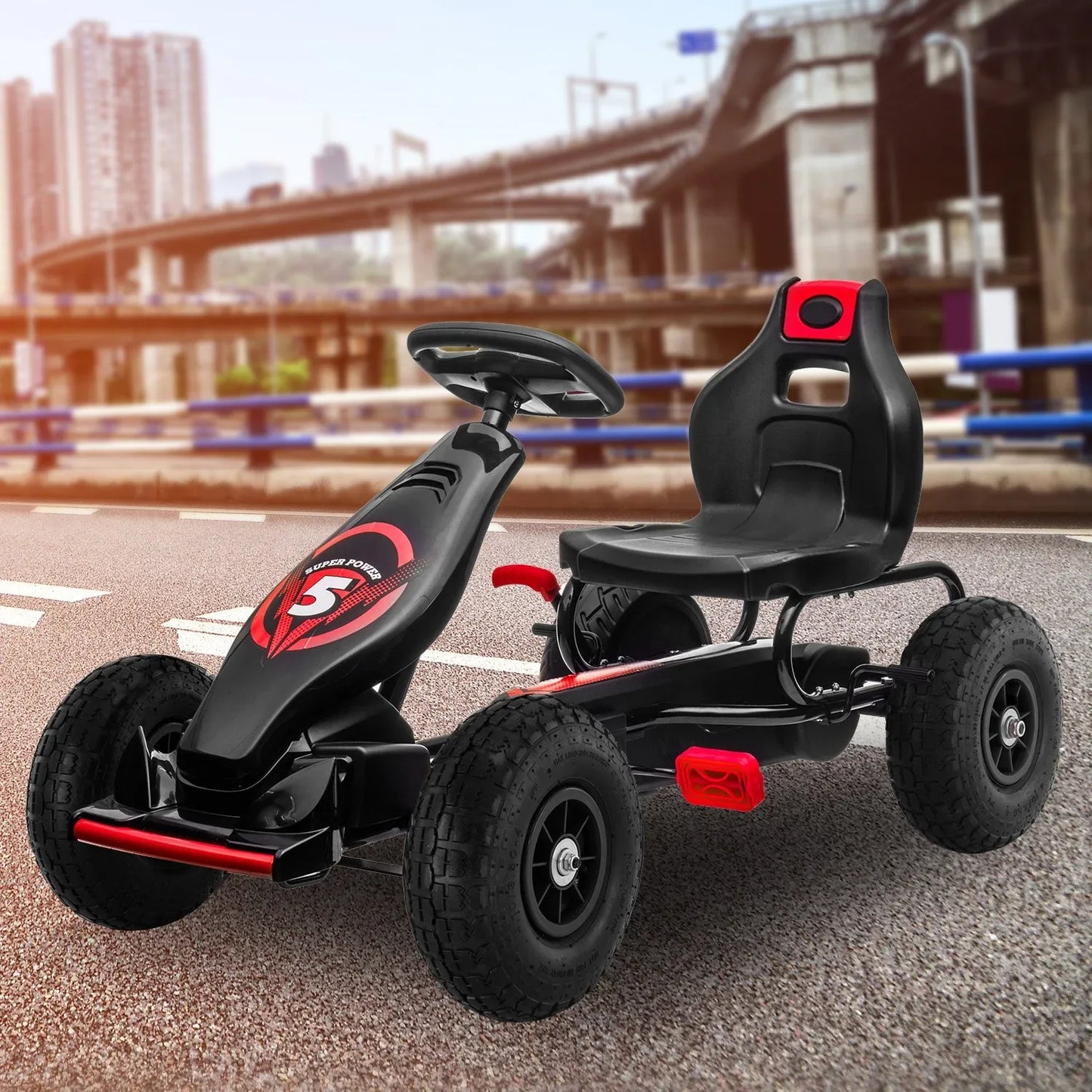 Kahuna G18 Kids Ride On Pedal Powered Go Kart Racing Style - Red - Mekamart Australia