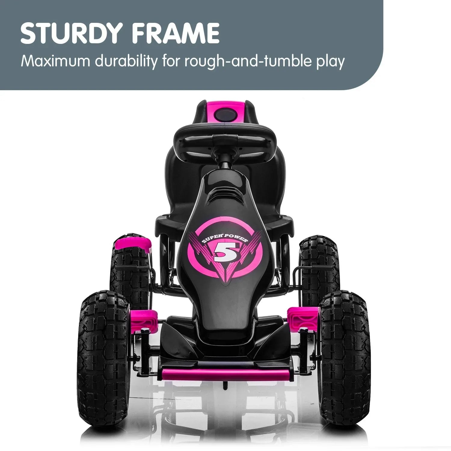Kahuna G18 Kids Ride On Pedal Go Kart - Rose Pink - Mekamart Australia