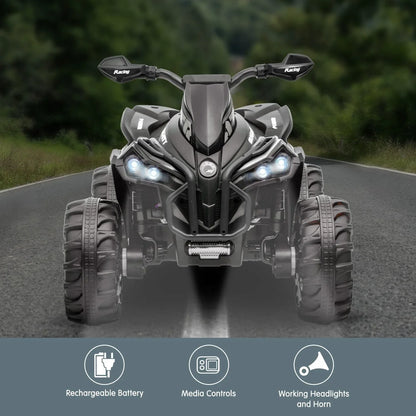 Kahuna GTS99 Kids Electric Ride On Quad Bike Toy ATV 50W - Black - Mekamart Australia