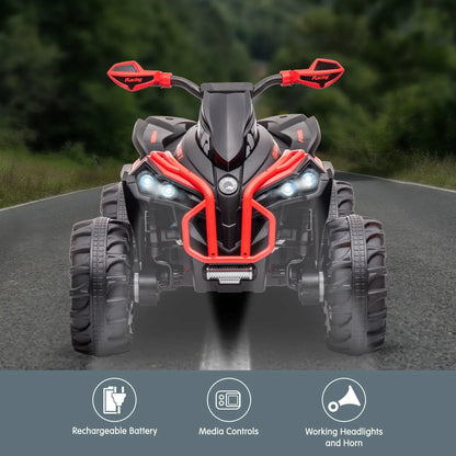 Kahuna GTS99 Kids Electric Ride On Quad Bike Toy ATV 50W - Red - Mekamart Australia