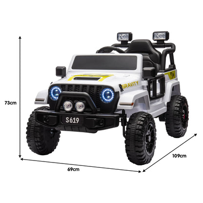 Kahuna S619 Gravity Kids Electric Ride On Car - White - Mekamart Australia