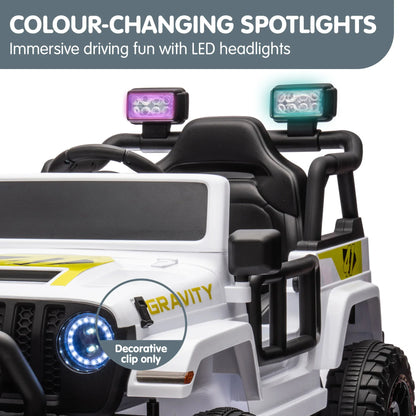 Kahuna S619 Gravity Kids Electric Ride On Car - White - Mekamart Australia