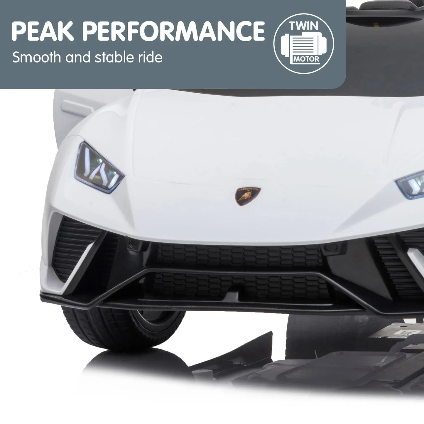 Kahuna Lamborghini Performante Kids Electric Ride On Car Remote Control by Kahuna - White - Mekamart Australia