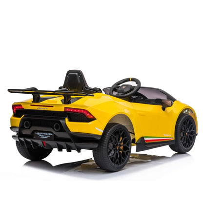 Kahuna Lamborghini Performante Kids Electric Ride On Car Remote Control - Yellow - Mekamart Australia