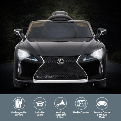 Kahuna Licensed Lexus LC 500 Kids Electric Ride On Car - Black - Mekamart Australia