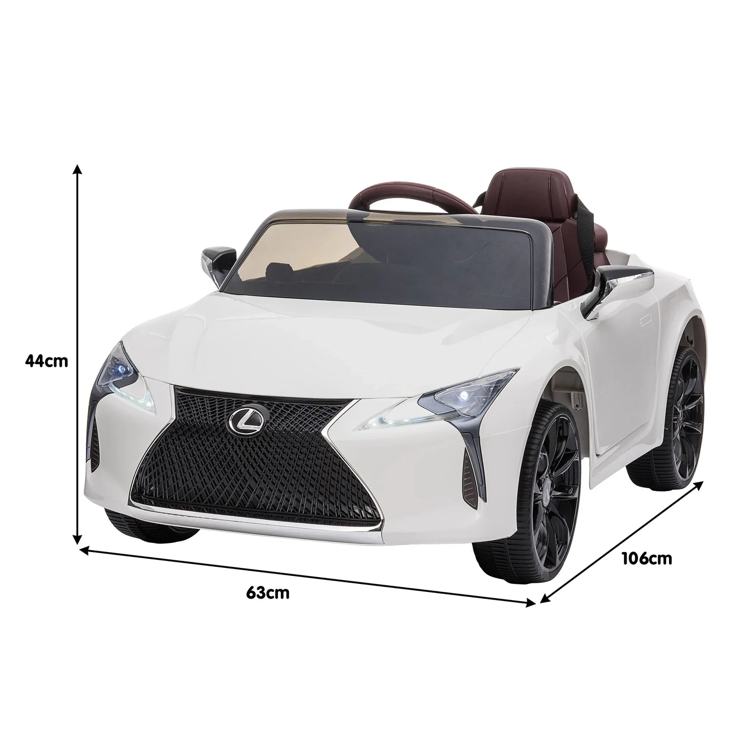 Kahuna Licensed Lexus Lc 500 Kids Electric Ride On Car - White - Mekamart Australia