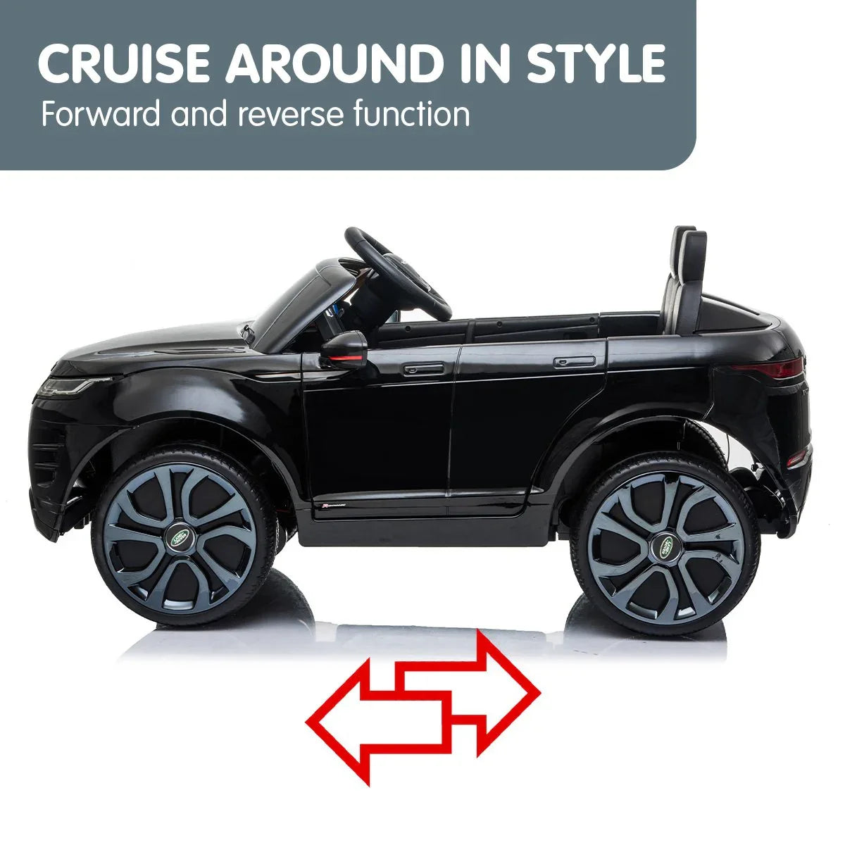 Kahuna Land Rover Licensed Kids Electric Ride On Car Remote Control - Black - Mekamart Australia