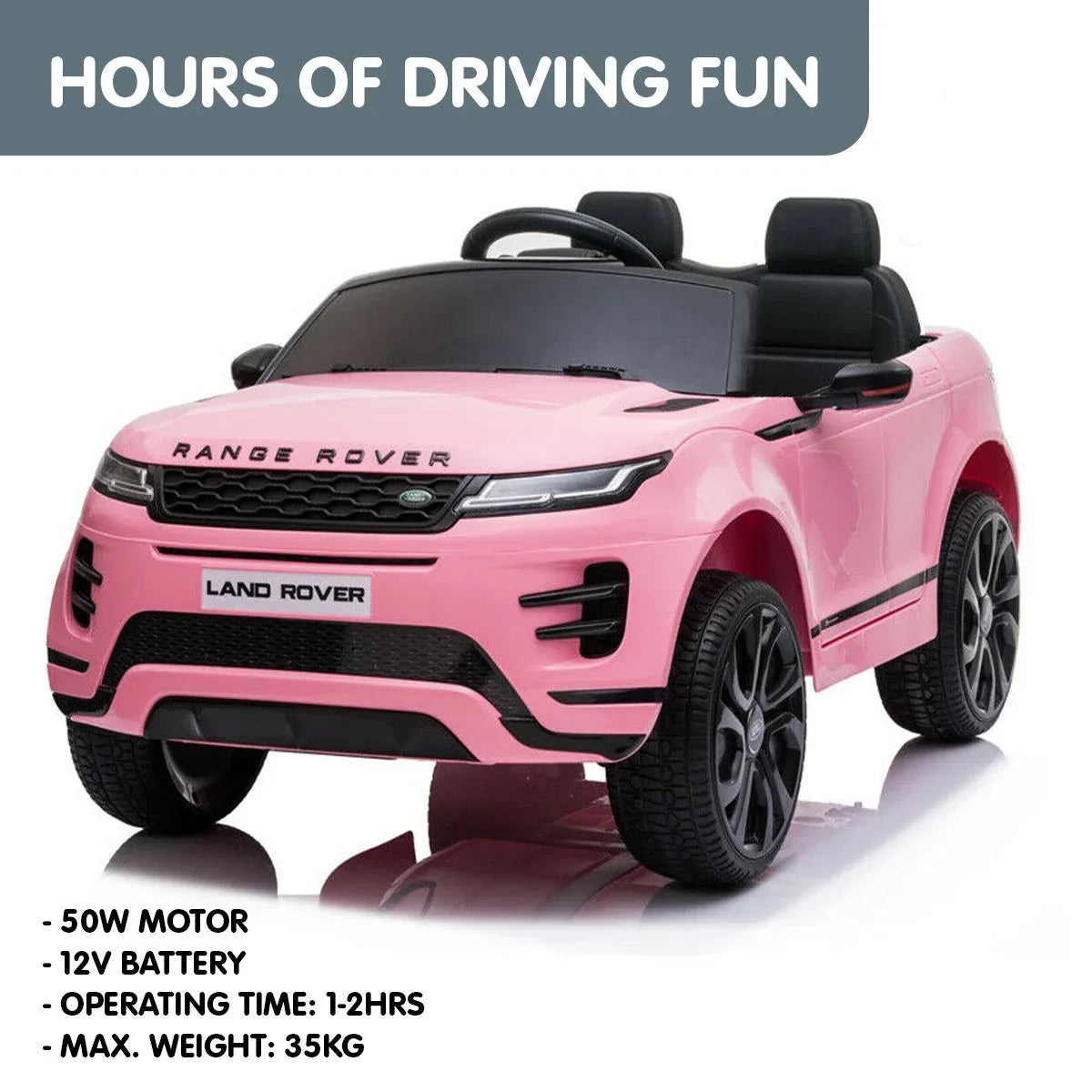 Kahuna Land Rover Licensed Kids Electric Ride On Car Remote Control - Pink - Mekamart Australia