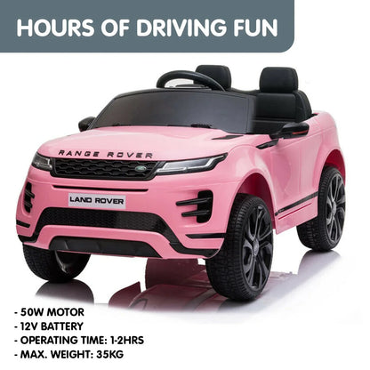 Kahuna Land Rover Licensed Kids Electric Ride On Car Remote Control - Pink - Mekamart Australia