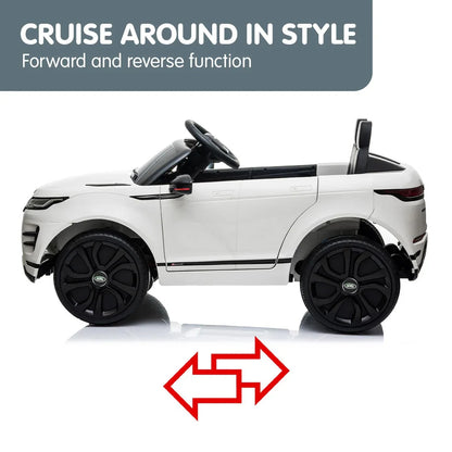 Kahuna Land Rover Licensed Kids Electric Ride On Car Remote Control - White - Mekamart Australia