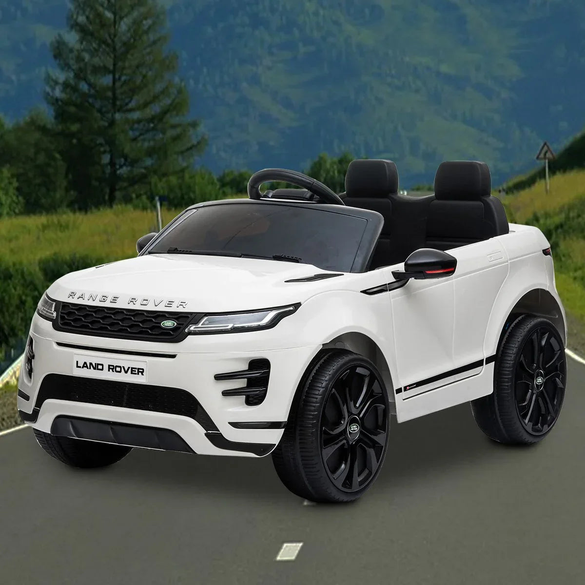 Kahuna Land Rover Licensed Kids Electric Ride On Car Remote Control - White - Mekamart Australia