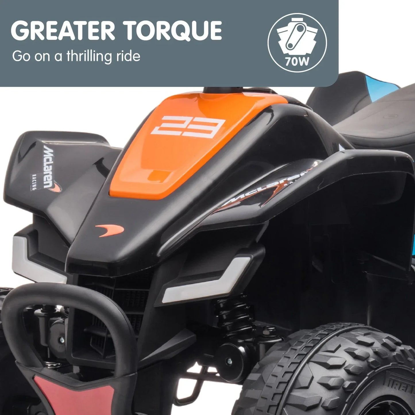 Kahuna MCL35 McLaren Toy Ride On Electric Quad Bike - Black - Mekamart Australia