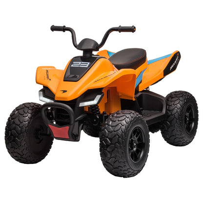 Kahuna Licensed MCL35 McLaren Kids Toy Ride On Electric Quad Bike - Orange - Mekamart Australia