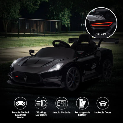 Kahuna Maserati MC20 GT2 Licensed Electric Kids Ride On Race Car Black - Mekamart Australia