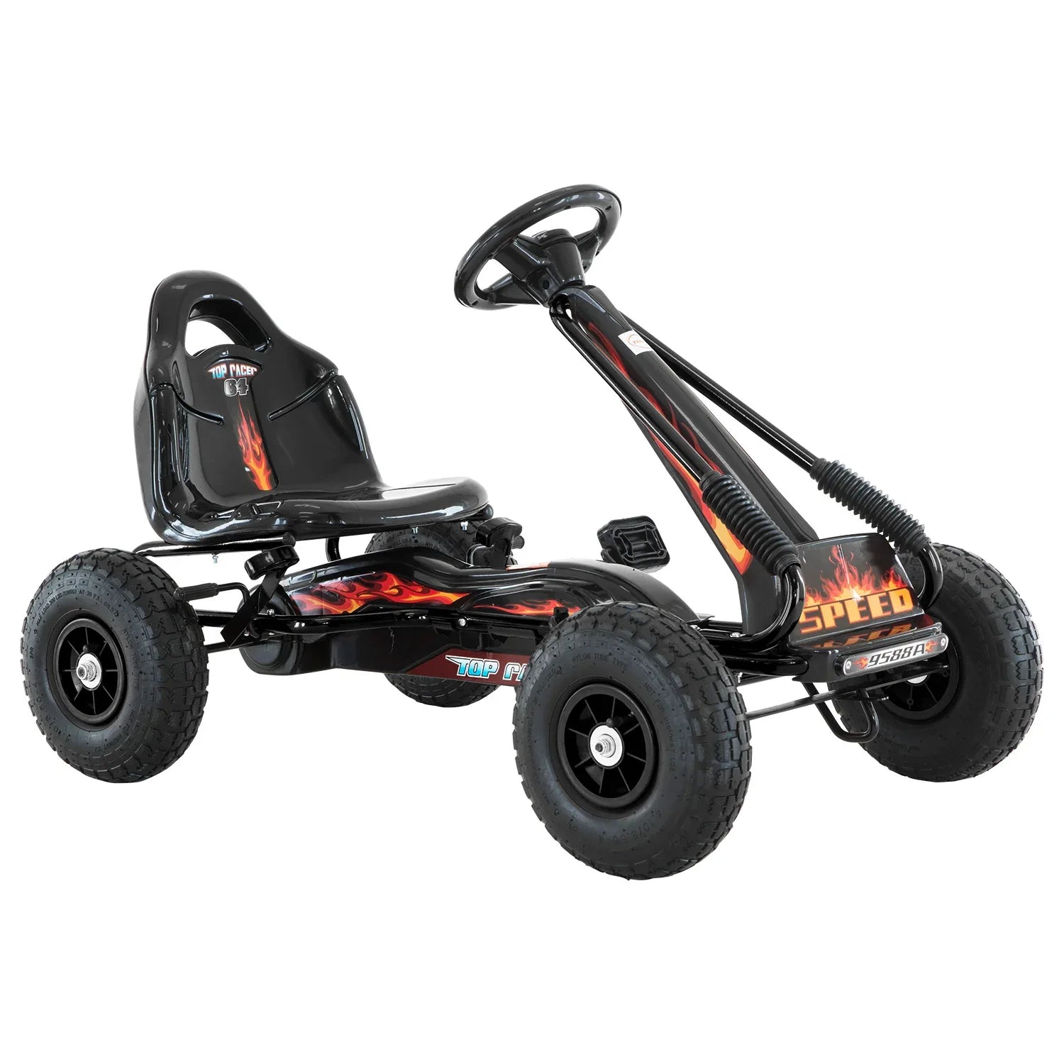 Kahuna G95 Kids Ride On Pedal-Powered Go Kart - Black - Mekamart Australia