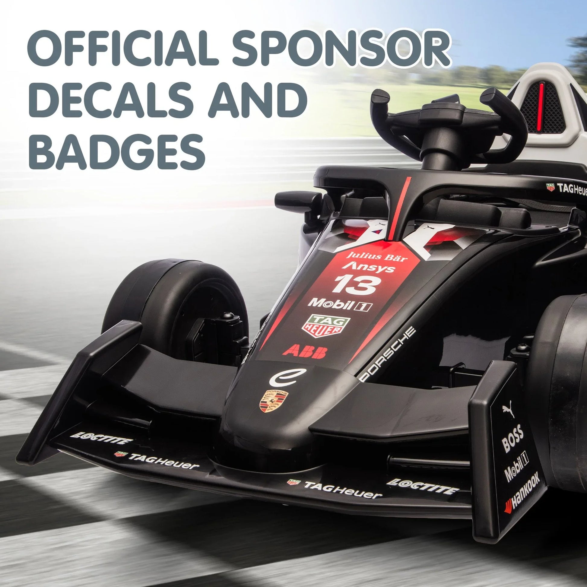Kahuna Porsche Formula E Kids Electric Ride-on Car With Remote Control - Mekamart Australia