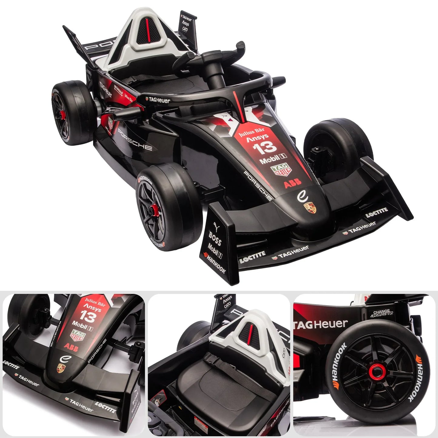 Kahuna Porsche Formula E Kids Electric Ride-on Car With Remote Control - Mekamart Australia