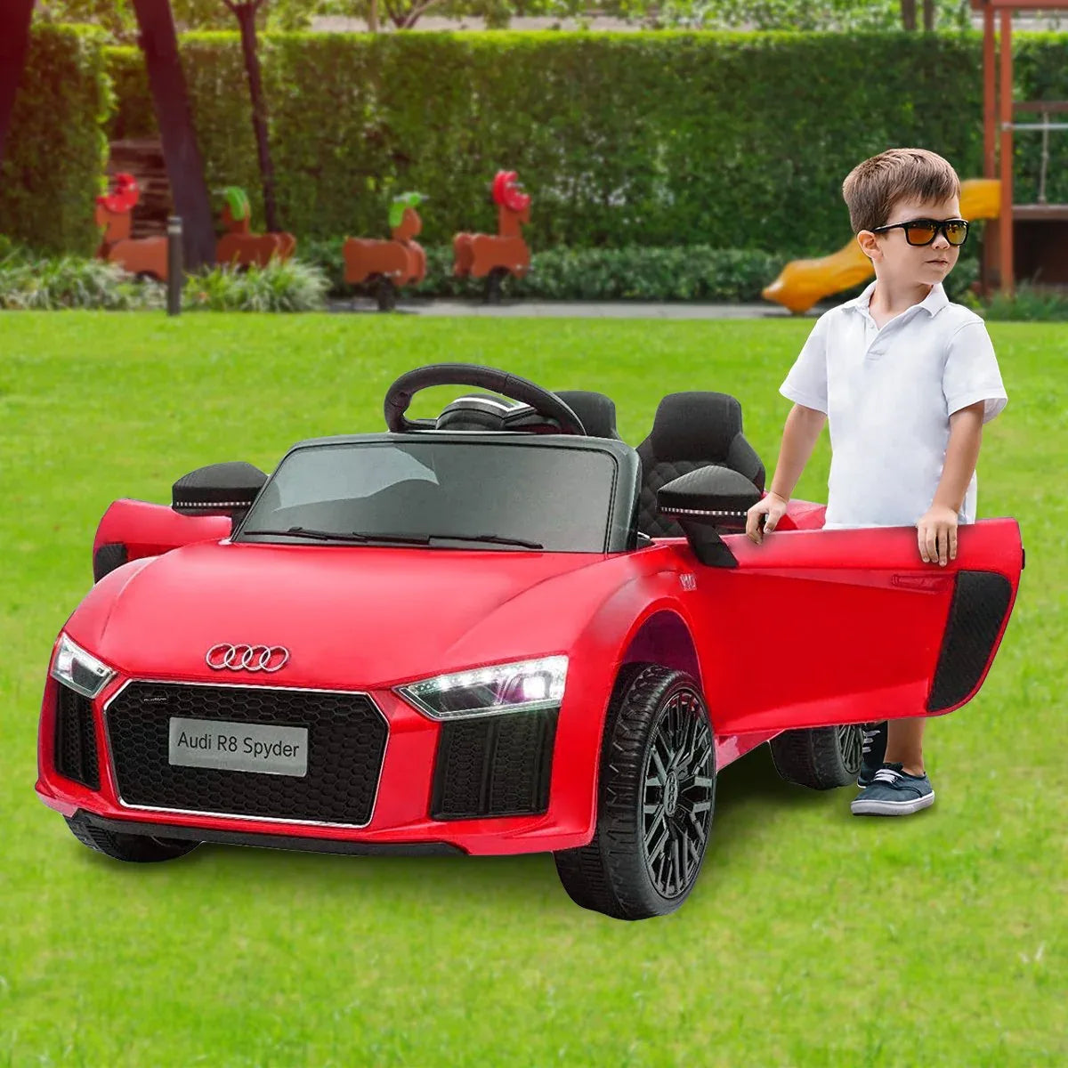 Kahuna Kahuna R8 Spyder Audi Licensed Kids Electric Ride On Car Remote Control - Red - Mekamart Australia