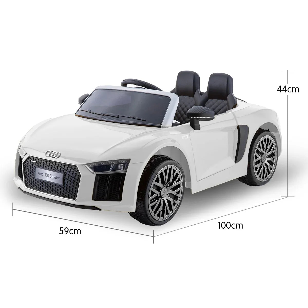 Kahuna Kahuna R8 Spyder Audi Licensed Kids Electric Ride On Car Remote Control - White - Mekamart Australia